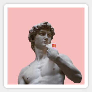 Minimalist Aesthetic - Statue of David in Pink Magnet